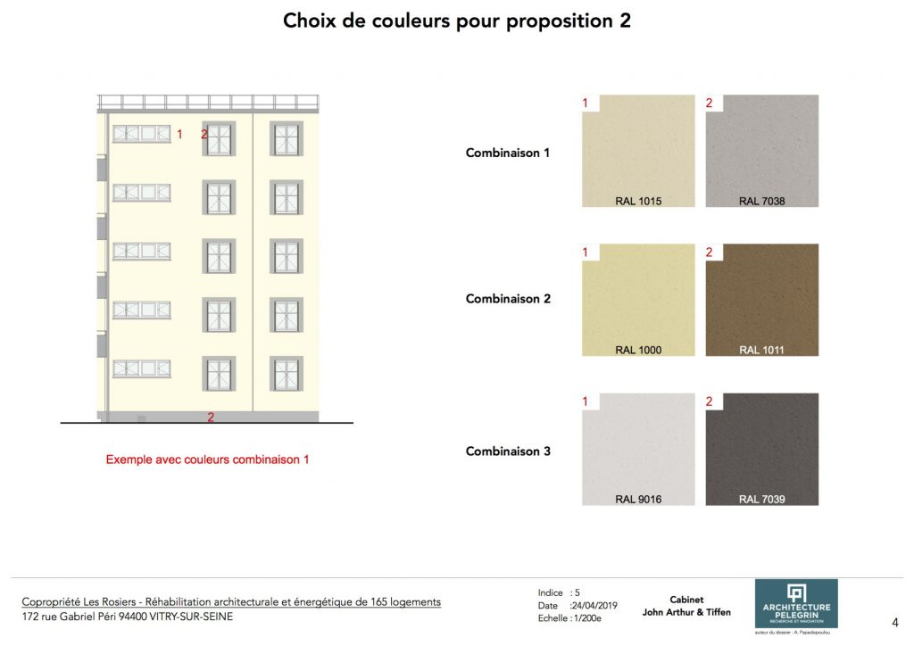 Combinaison de couleurs pour le choix n°2